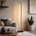 اباژور ایستاده مدرن طرح بیضی 00676 - خرید بهترین کیفیت و قیمت در فروشگاه گروه روشنایی دلوری || انواع لوستر سقفی و دیواری مدرن