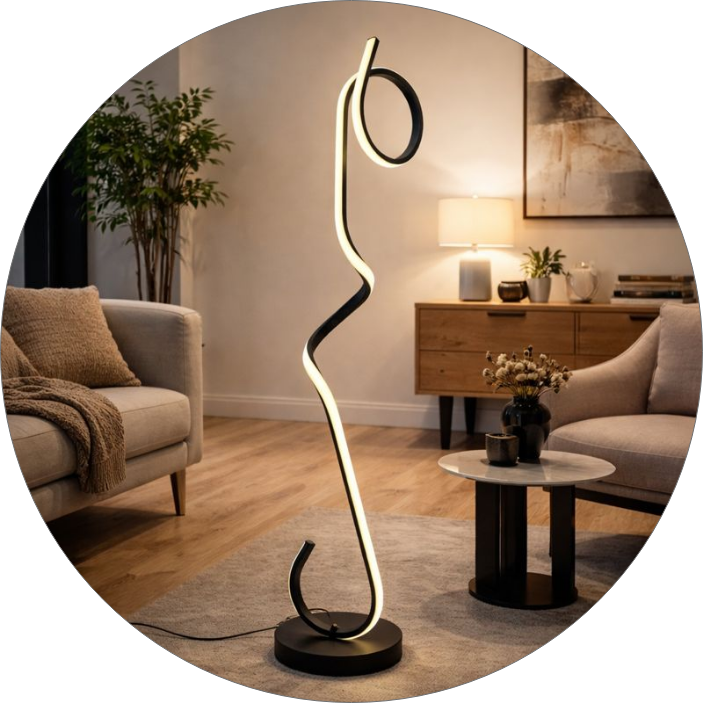 آباژور ایستاده طرح ویونا کد 00799 - خرید بهترین کیفیت و قیمت در فروشگاه گروه روشنایی دلوری || انواع لوستر سقفی و دیواری مدرن