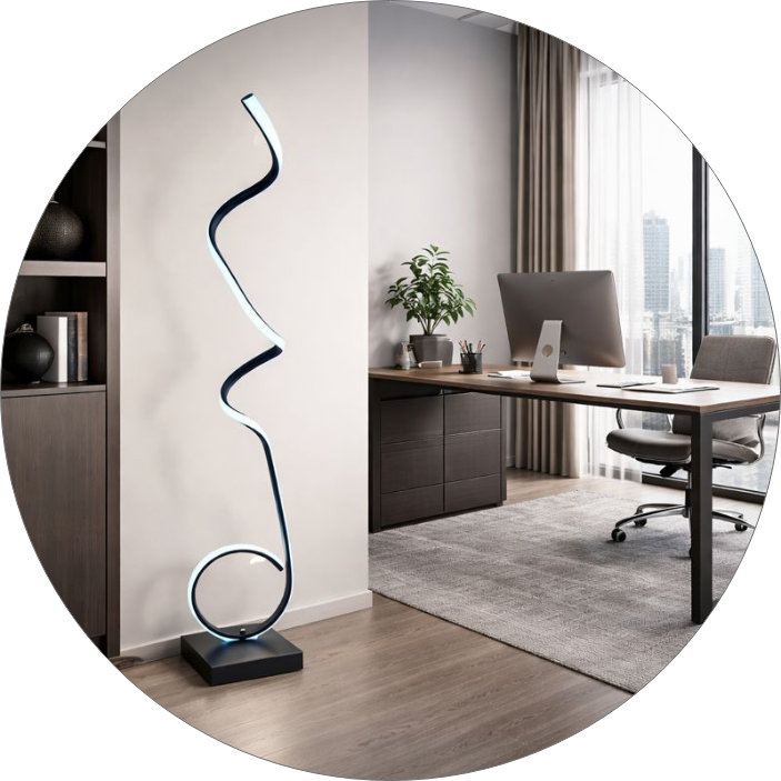 آباژور ایستاده طرح روشنا کد 00796 - خرید بهترین کیفیت و قیمت در فروشگاه گروه روشنایی دلوری || انواع لوستر سقفی و دیواری مدرن