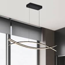 لوستر سقفی مدرن خطی طرح کمان کریستالی کد 00874 - خرید بهترین کیفیت و قیمت در فروشگاه گروه روشنایی دلوری || انواع لوستر سقفی و دیواری مدرن