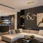 لوستر سقفی خطی طرح گره 00689