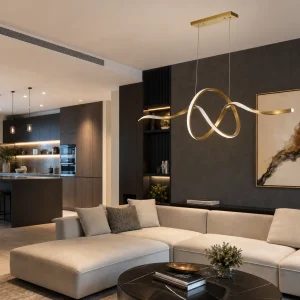 لوستر سقفی خطی طرح گره 00689