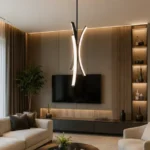 لوستر سقفی مدرن طرح کمان کد00521