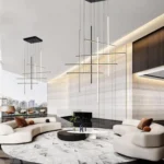 لوستر سقفی مدرن طرح داریست 00662