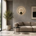 لوستر دیواری طرح دایره 30 سانتی 00734