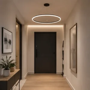 لوسترسقفی مدرن حلقه ای طرح حباب لبه دوسانت قطر 70 کد00891