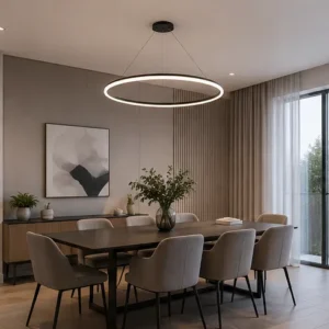 لوسترسقفی مدرن حلقه ای طرح حباب لبه دوسانت قطر 70 کد00891