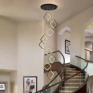 لوستر سقفی بلند مربعی 10 شاخه کد 00547