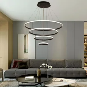 لوستر مدرن حلقه ای 4 طبقه ای30*50*70*90 کد0080