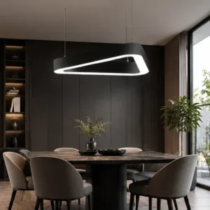 لوستر سقفی مثلث سایز 100 سانت با پروفیل های 6*3 کد T0004