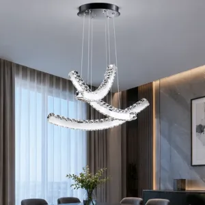 لوستر سقفی کریستالی طرح کمان کد00330