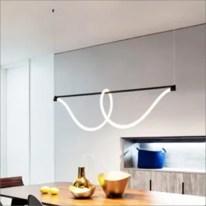 لوستر مدرن سقفی فلکسی 360 خطی بی نهایت سایز 100 سانتی کد 00103