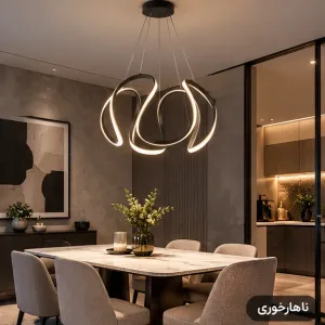 لوستر مدرن طرح گل پایه بلند قطر 50 سانتی کد00119