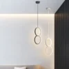 لوستر مدرن طرح زنجیر دو حلقه سایز 30 سانت کد00114